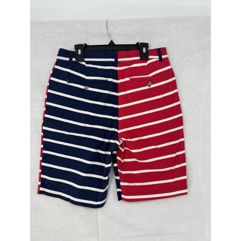Vineyard Vines Shorts Men's 28x8 Red Blue White American Flag Chino Striped - Picture 8 of 11
